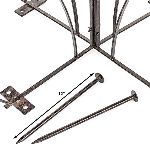 H Potter Garden Lotus Bud Trellis For Climbing Plants Wrought Iron Metal Obelisk For Patio Deck Flowers Weather Resistant Yard Art #TOP5