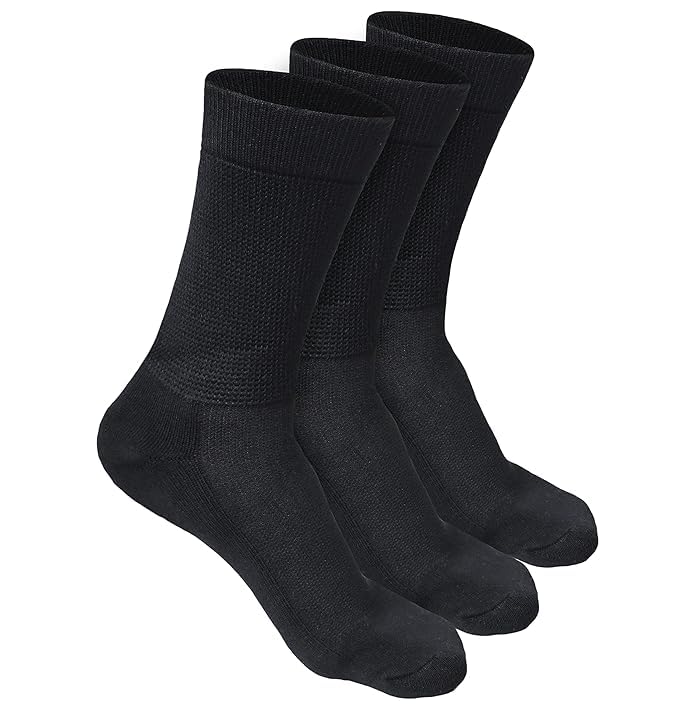 Black Cotton Socks for Men | Formal Full Length & Calf Length Socks | Premium Pure Cotton Black Crew Fit for Office Wear | Soft Breathable Mid Calf Long Wear pack of 8-image-40