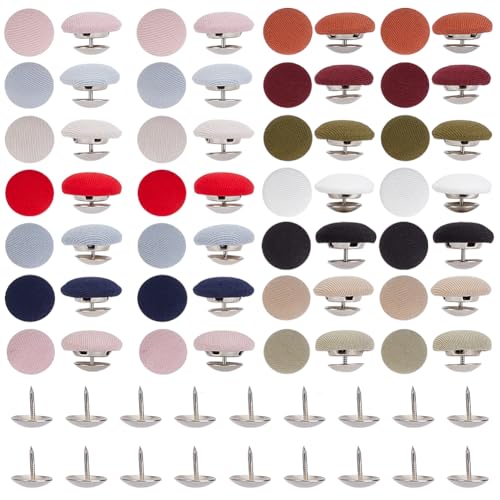 WEBEEDY 28 PCS 14 Colors Baseball Ballcap Button Top Replacement 1.7~1.8 cm Hats Buttons Cloth Covered Hat Button Repair Making Supplies Buttons Replacement Accessories for Jeans Blouse Handbags