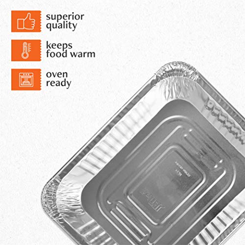 Plasticpro Disposable 9 X 13 Heavy Weight Aluminum Foil Pans Half Size Deep Steam Table Bakeware - Cookware Perfect For Baking Cakes, Bread, Meatloaf, Lasagna Pack Of 10 #TOP6