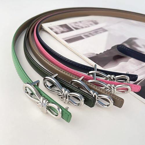 0.5" Thin Belt With Single Prong Buckle For Women, Genuine Leather Dress Belts Reversible Fit Waist Size 26-32inch3