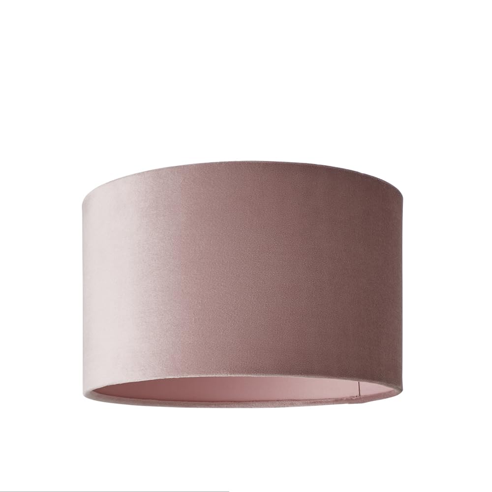 Minisun Blush | Modern Pink Velvet Drum Light Shade | Lamp Shades, Home Décor & Improvement Essential Small