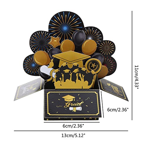 lanema 3D para cartão pop-up cartões de felicitações de formatura cartão de parabéns para faculdade