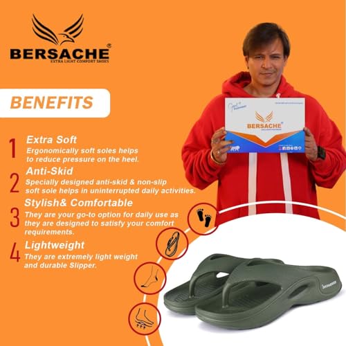 Image of Bersache Extra Soft Classic Casual with Regular wear with Ultra Soft & Flexibility Technology Slipper for Men's & Boy's