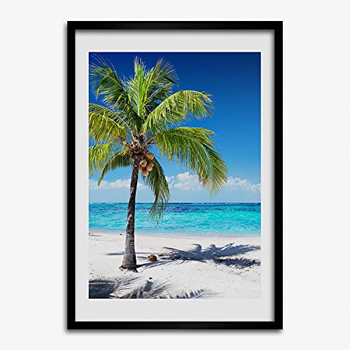 Cadre MDF 50x70 cm Tulup moderne style plage tropicale pour salon
