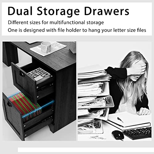 Tangkula L Shaped Office Desk, 66.5 Inches Corner Computer Desk With Storage Drawers & Cabinet, Home Office Desk With Pull-Out Keyboard Tray, Space-Saving Computer Workstation #TOP6