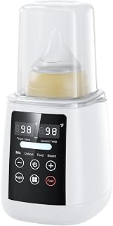 rimaxao 10-in-1 Bottle Warmer: Fast 30-60s Heating, Precise Temp Control, Sterilize, Defrost & Food Warmer for All Bottles, Breastmilk & Formula