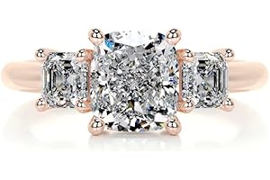 Elongated Cushion Moissanite Engagement Ring: Timeless Radiance in Rose Gold