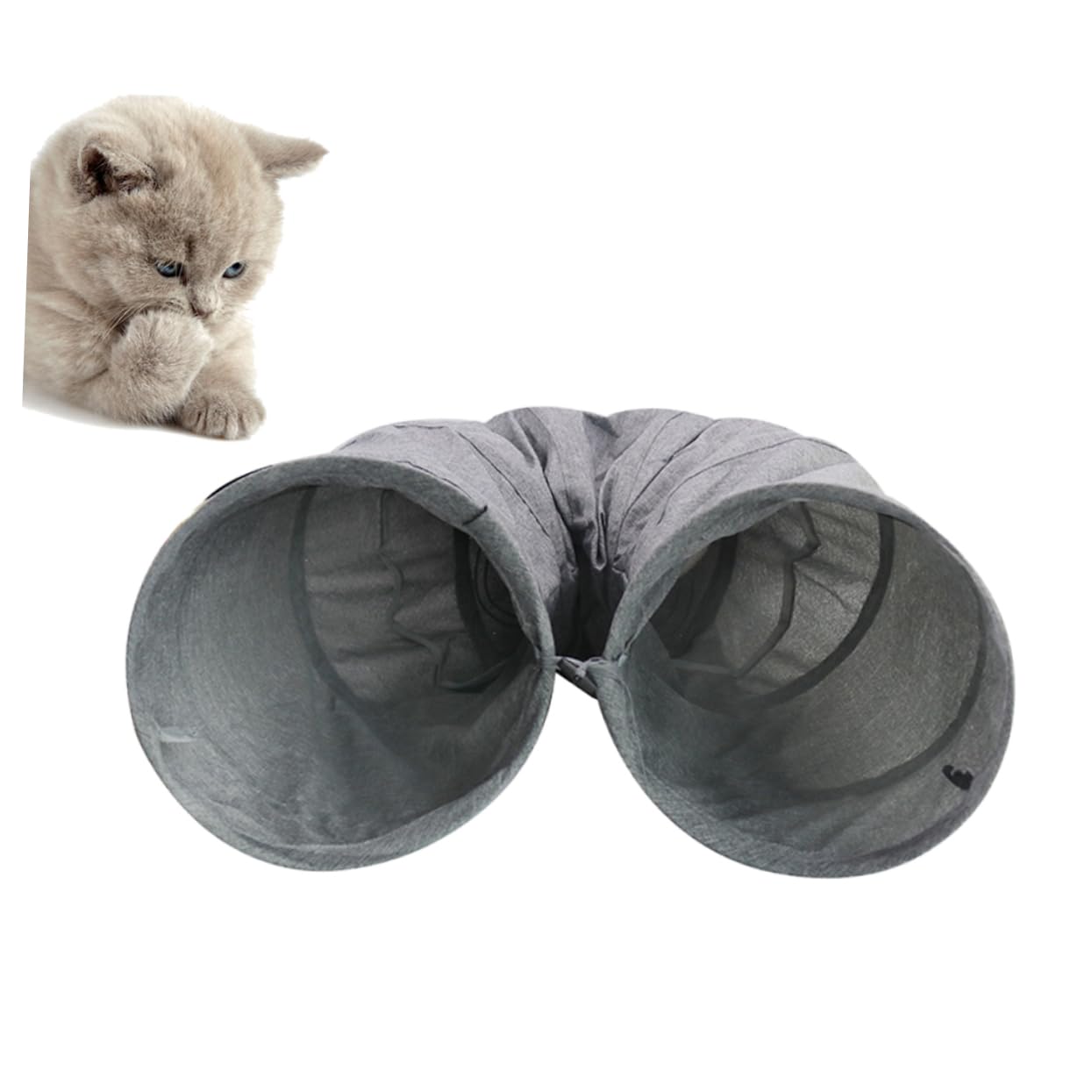 Tubo Gioco per Gatti Pieghevole con Carta Sonora, Tunnel | Tessuto Resistente, per Gattino, Stile Creativo, Giocattolo Interattivo per Intrattenimento Quotidiano
