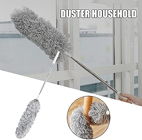 Orret Home 240 Cm Telescopic Extendable Microfiber Soft Head Dusting Brush, Tasseled Bendable Bottom Corner Head, Extendable Brush for Gap Cleaning And Receiving