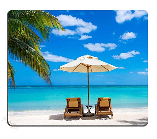 Pingpi Idyllic White Beach In Front Of The Turquoise Tropical Sea Mouse Pad Gaming Mouse Pad Mousepad Nonslip Rubber Backing #TOP18