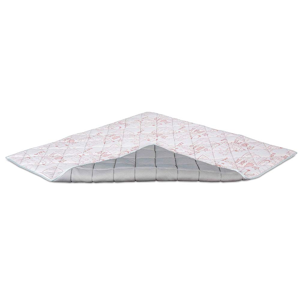 EVERGREENWEB - Tappetino da Gioco per Bambini e Neonati grande 200x200 cm color Rosa, Copertina da Pavimento Imbottita in Schiuma Morbida, Tessuto Anallergico, Materassino da Terra Pieghevole Lavabile