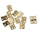 REFURBISHHOUSE 12pcs Mini Charnieres 1/12 Armoire Placard Miniature de Maisons de Poupees - d'or