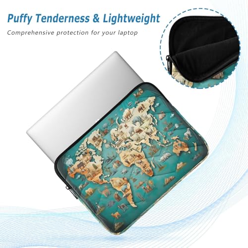 Funda protectora para laptop 13-14 pulgadas con diseño animal miniatura 5