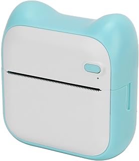 Portable Printer Photo Mini 10 * 8 * 5 Pocket Wireless Bluetooth Printer Wrong Question Printer 203DPI USB Charging Portable Printer Picture Printer Blue