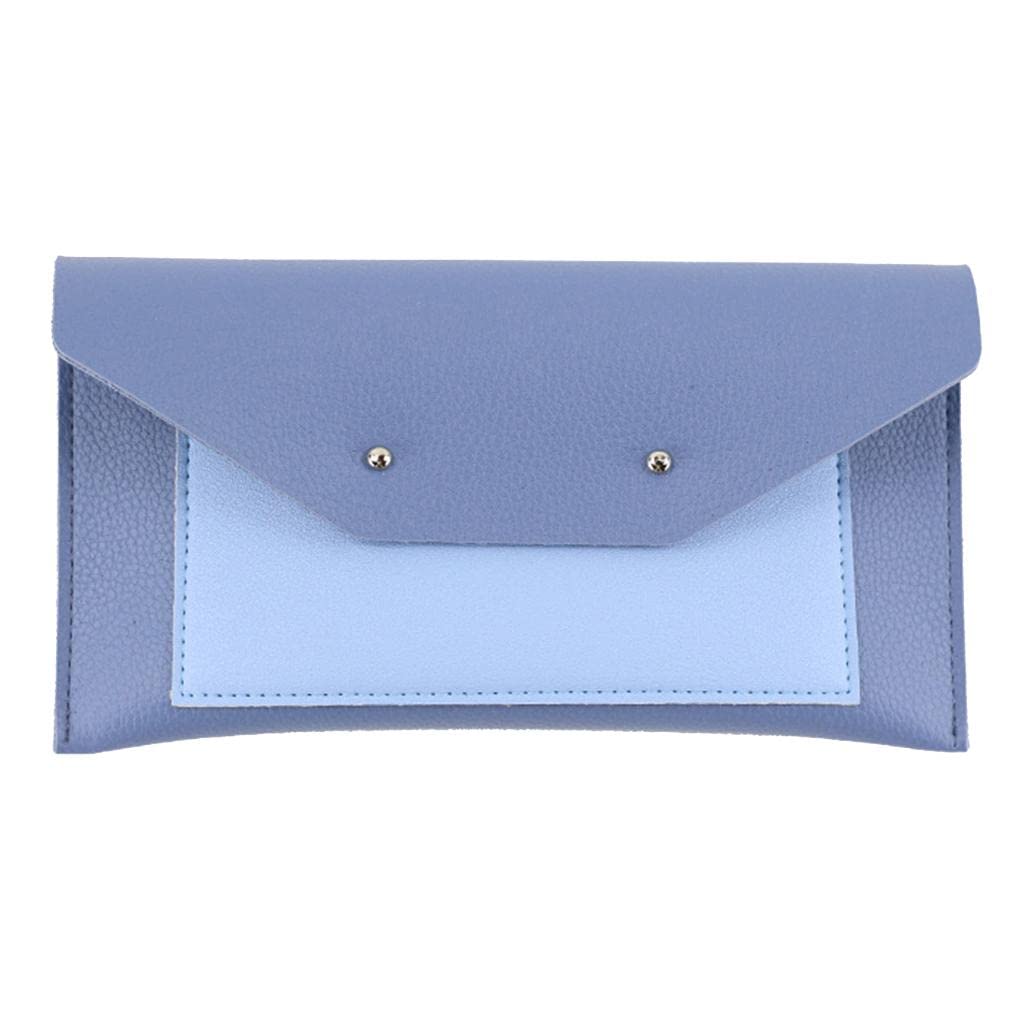 Soft PU Leather Eyeglass Cases Pouch Case Storage Case Makeup Pouch Blue-image-46