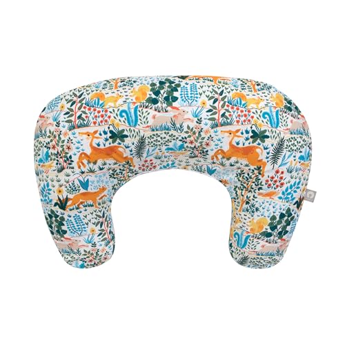 Image of Boppy Nursing Pillow - Ergonomic Bottle & Breastfeeding Pillow with High, Firm, Large Area, Water-Repellent Cushion with Washable Cover; Baby Safety Alliance Verified - Colorful Forest Animals