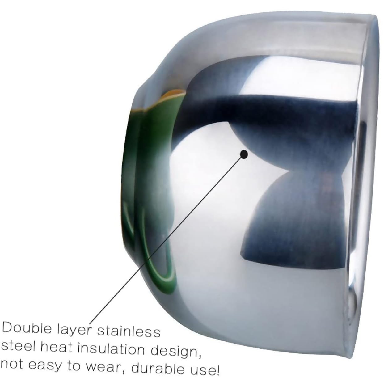 SHERCHPRY Stainless Steel Shaving Bowl for Men Shaving Soap Cup Design for Home Barber Shop Salon Use Convenient for