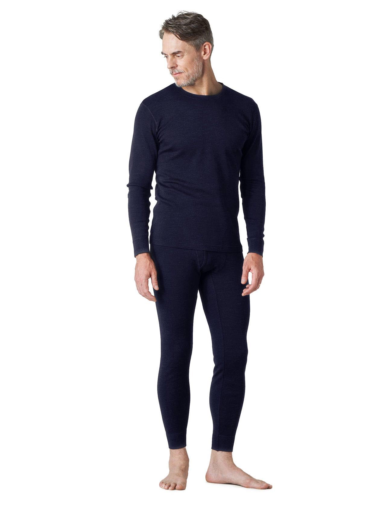 LAPASA 100% Lana Merino Completo Termico Uomo Peso Outdoor Hiking M31/M126 - Abbigliamento Intimo Caldo Pantaloni e Canotta Intimo Trekking Alpinismo Outdoor Calcio Running