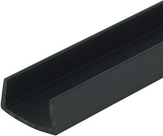 Outwater Plastics Black 3/4' Styrene Plastic U-Channel/C-Channel 36 Inch Lengths (Pack of 4)