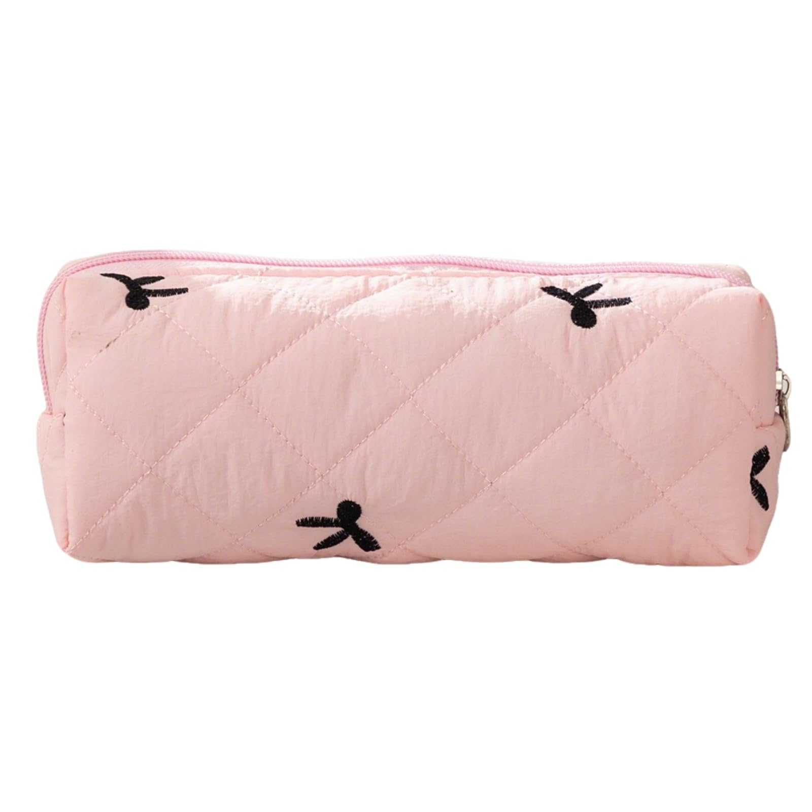 Carry bloom Pencil Pouch Cute Pencil Case for Girls Aesthetic Pencil Bag with Zipper Pen Cases School Supplies Makeup Bag (Bow pink) — image 1
