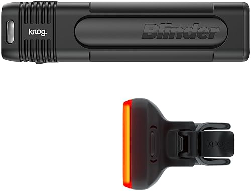 Miniatura 5 de Knog Juego de faros y luces traseras para bicicleta, potente luz delantera de 600 lúmenes, luz trasera de bicicleta de 100 lúmenes, compacto y