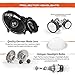 AKKON - For W211 Benz E-Class Halogen Type Black Projector Headlights Left + Right Side Replacement Pair Set