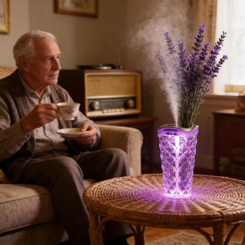 Mist function vase humidificateur USB pour table et bureau moderne - 3