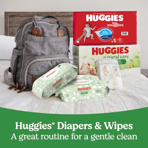 Huggies Natural Care Sensitive Baby Wipes, Unscented, Hypoallergenic, 99% Purified Water, 3 Refill Packs (528 Wipes Total)
