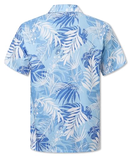 Image of Cromoncent Matching Hawaiian Outfits for Family, Dad and Son Matching Luau Beach Tropical Shirts Mommy Daughter Tropical Sets
