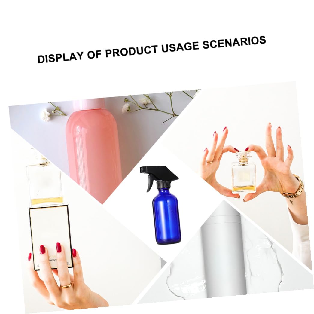 Nachfüllbare Glassprühflasche Blau 250ml mit Feinem Nebelspray Leichtes Reise Sprühgerät für Make-up Wasser und Sanfte Taupflege