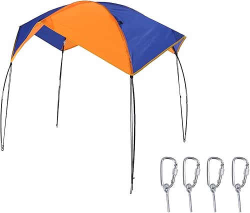 Kayak Canopy, 2‑4 Persons Boat Sun Shelter, Sailboat Awning Cover,