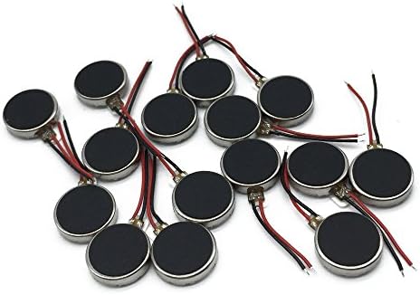 BestTong 15PCS 10mmx2mm Mini Tiny Vibration Motors 10000rpm Flat Coin Button-Type Micro DC Vibrating Motor for Tablet Pager Mobile Cell Phone