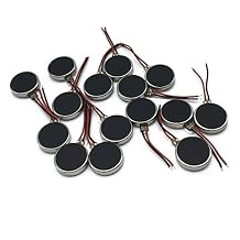 15 PCS 10mmx3mm Mini Vibration Motors DC 3V 12000rpm Flat Coin Button-Type Micro DC Vibrating Motor for Mobile Cell Phone Pager Tablet Household Appliances
