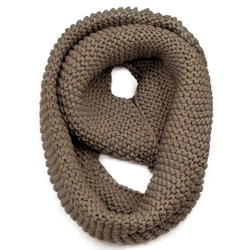 Warm Scarf for Winter Women & Men, Knit Wool Loop Infinity Scarves Thick & Chunky Neck Warmer For Cold Weather U-SY-WS7