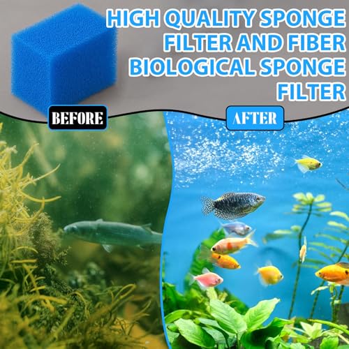 Image of Threlaco 6 Pack Foam Filters Compatible with AquaClear 20 Power Filter, Aquarium Foam Insert, Replacement Sponge Pads for Use in Freshwater & Saltwater Aquarium
