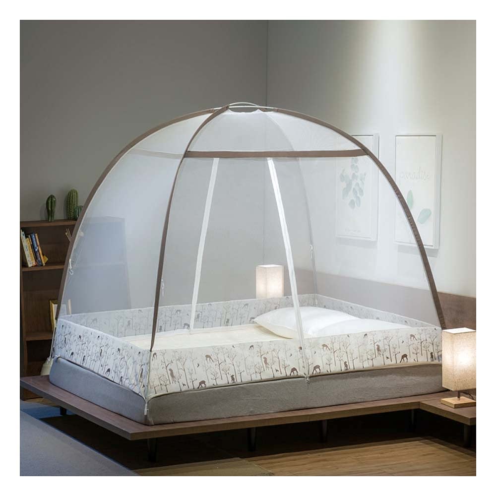 GJMSSMY Pop Up Mosquito Net, Portable Tent Travel Three Door Zipper Bed Net, Easy Installation And Fine Mesh, Perfect For Bedroom Outdoor,1,200 * 220cm