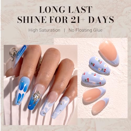 Image of MelodySusie Baby Blue Gel Nail Polish,0.5fl oz Spring Summer Macaron Nails Soak Off UV LED Macaron Pastel Blue Gel Polish Gift for Women Nail Art Manicure Salon DIY Nail Design Decoration at Home-253