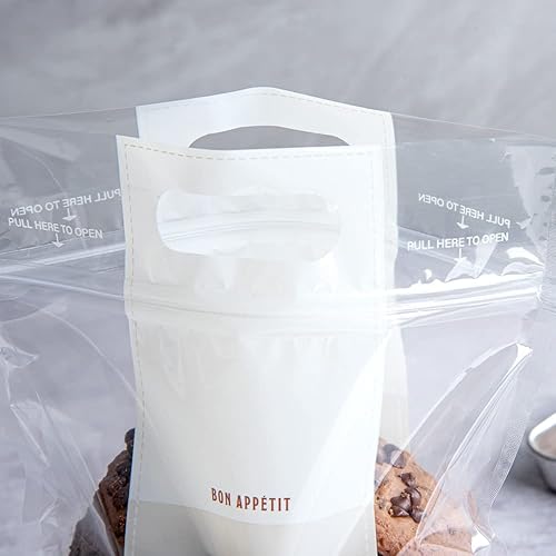 Miniatura 8 de Restaurantware Bag Tek - Bolsa de plástico transparente con cremallera, con asas, 8 14 x 3 12 x 10 12 pulgadas, caja de 100 unidades