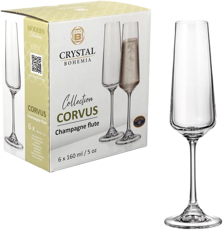 Bohemia Jogo 6 Taças Champanhe Corvus 160ml