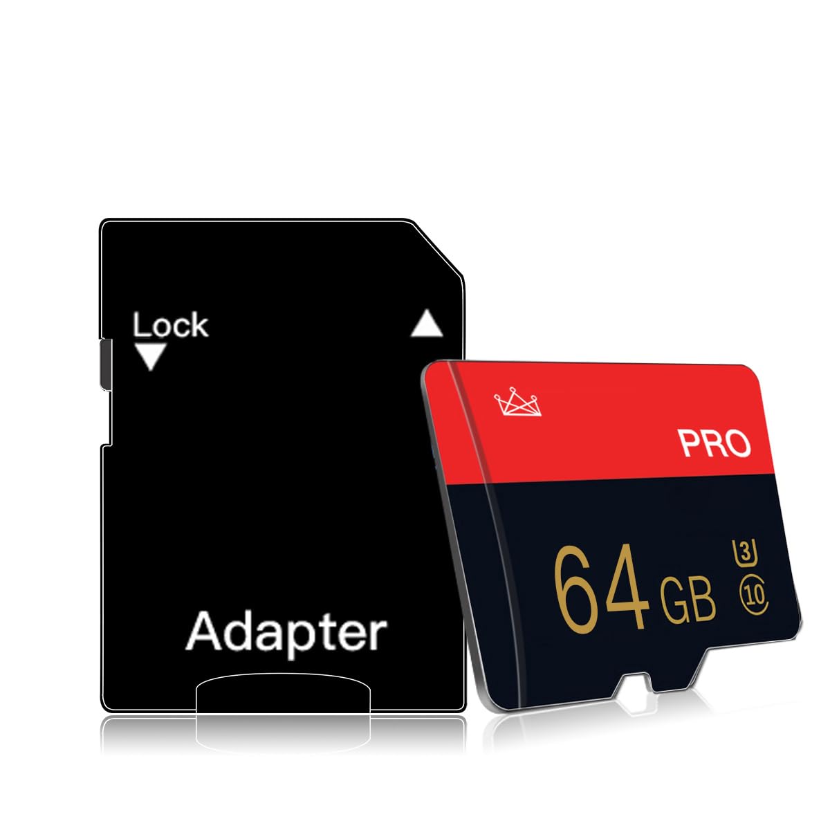 Tarjeta de memoria micro de 64 GB de 64 GB clase 10 con adaptador de tarjeta de memoria de alta velocidad para tableta, dron
