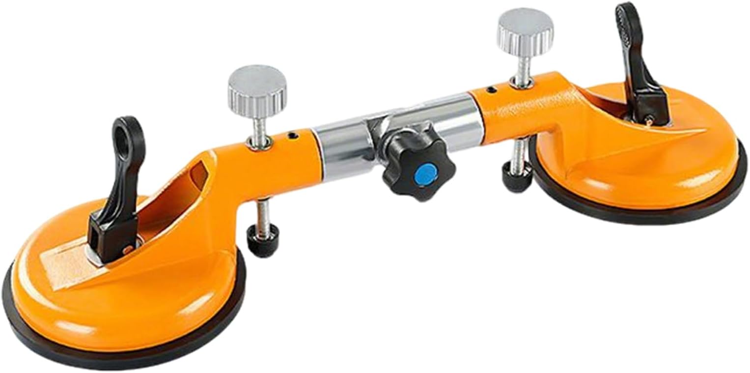 Aluminum Glass Suction Cups - 17.52 inches Glass Suckers Lifters | Window suction cups | Heavy-Duty Vacuum Puller | Adjustable Suctions Cup for, Mirrors, Tiles | Corner Fixing, Double Claw