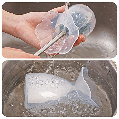 Haakaa Manual Breast Pump Petal Silicone Breast Pump Breastfeeding Essentials, Flat Base Stand Firmly (7Oz/200Ml, New Version) #TOP5