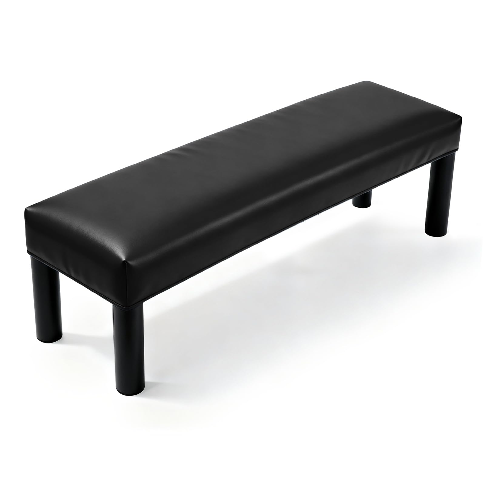 Housse de banc imperméable en similicuir noir extensible de 100 à 130 cm