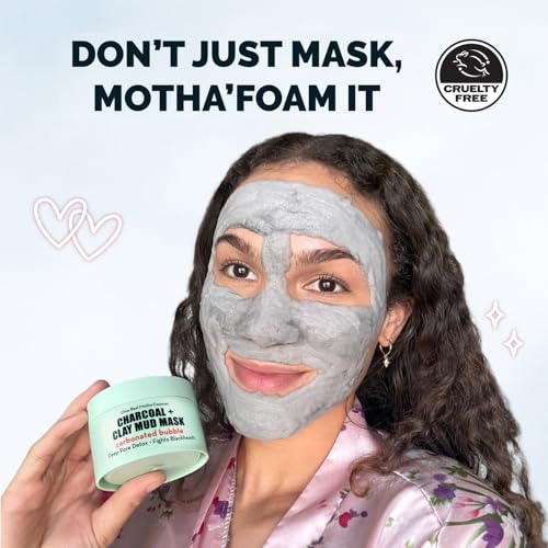 Elizabeth Mott Carbonated Bubble Detox Clay Mask – Korean Skincare for Deep Pore Cleansing, Acne, Blackheads & Oil Control – Charcoal Face Mask for