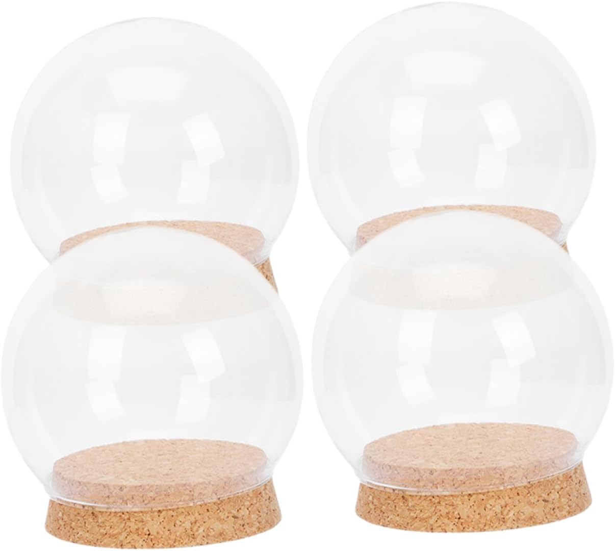 4pcs Glass Dome Covers Wedding Decorations Centerpiece Flower Protector Ornament
