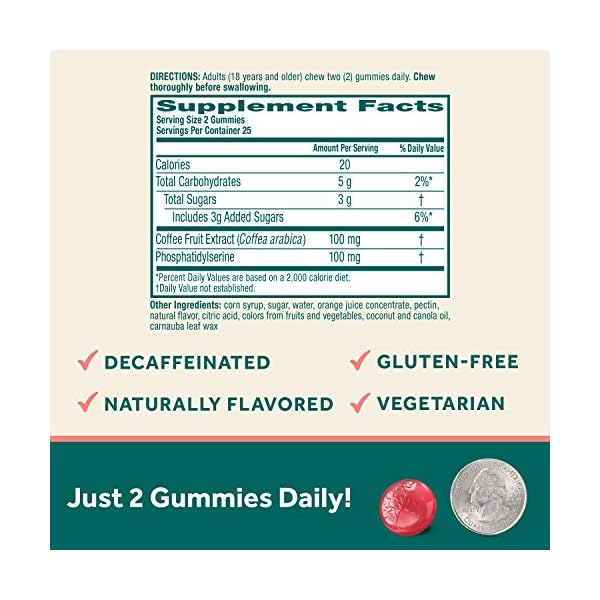 Neuriva-Nootropic-Brain-Support-Supplement-Original-Strawberry-Gummies-50-count-in-a-bottle-Phosphatidylserine-Gluten-Free-Vegetarian-Supports-Focus-Memory-Concentration-Learning-and-Accuracy NEURIVA Original Brain Supplement for Memory, Focus & Concentration + Learning & Accuracy with Clinically Tested Nootropics Phosphatidylserine and Neurofactor, Caffeine Free, 50ct Strawberry Gummies