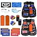 Price comparison product image LOYO Kids Tactical Vest, 92 Pieces 2 Team Sets Adjustable Tactical Vest for N-Strike Elite Series with Refill Bullets, Tactical Vests, Reload Clips, Wrist Bands, Glasses for Grouping