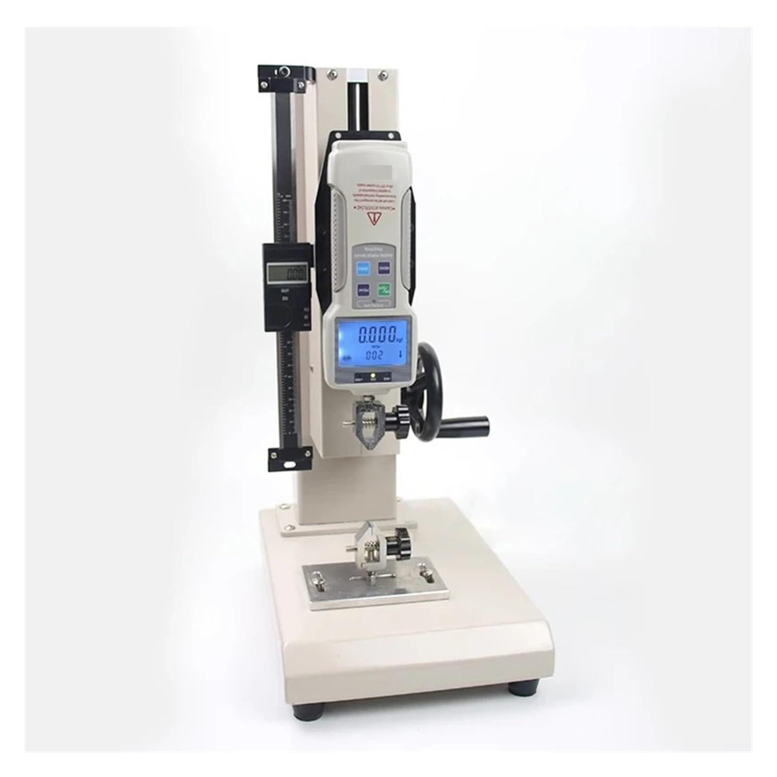 Máquina de prueba de compresión con pantalla digital, probador de base de dinamómetro de tornillo para evaluación mecánica (sin escala, capacidad de 500 N-50 kg)