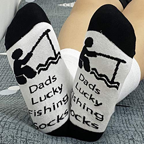 JXGZSO Fishing Socks Born to Fish Fishing Gifts Fishing Gifts for Men Christmas Gift Dads Lucky Fishing Socks4